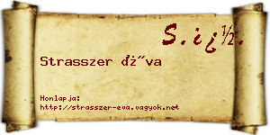 Strasszer Éva névjegykártya